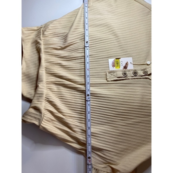 Chelsea & Violet Ribbed Natural Long Sleeve Bodysuit - Picture 10 of 11